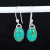 Turquoise Gemstone 925 Sterling Silver Earring, Boho Silver Jewelry Dangle Earrings, Gifts For Party Wear Gifts For Her