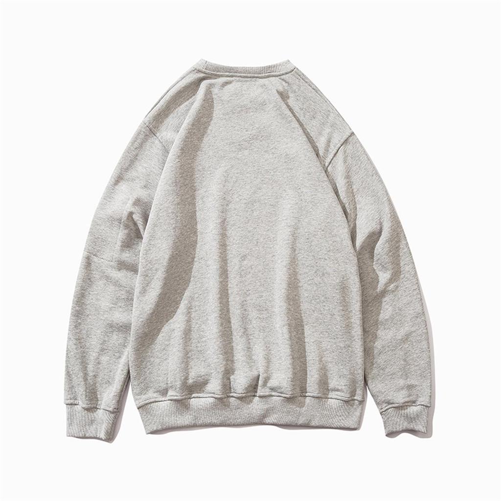 CP Lens Мужская свободная однотонная толстовка-куртка с круглым вырезом - Повседневный модный молодежный бренд