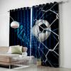Футбольные мячи Футбольный дизайн Синие шторы Обработка окон Шторы на окнах для гостиной Спальня Детская комната Домашний декор