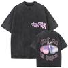 Y2K Hip Pop T Shirts Singer Tini Stoessel Futtura Album Summer Fashion Retro Washed Oversized Tshirt Print Street Wear Unisex