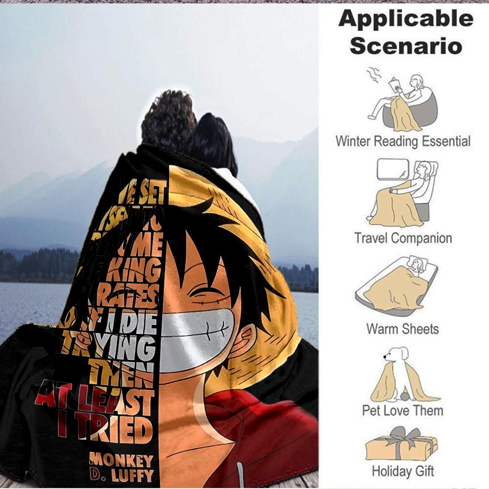 1Pc Pirate Ambition Flannel Blanket, Soft And Comfortable, Casual Warm, Camping Travel, Christmas, Halloween Xmas Gift L1109