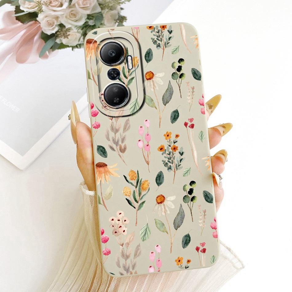 For Infinix Hot 20 20Play Cute Cat Flower Cartoon Phone Case For Infinix Hot 20 Play Hot20 4G Soft Silicone Covers Bumpers