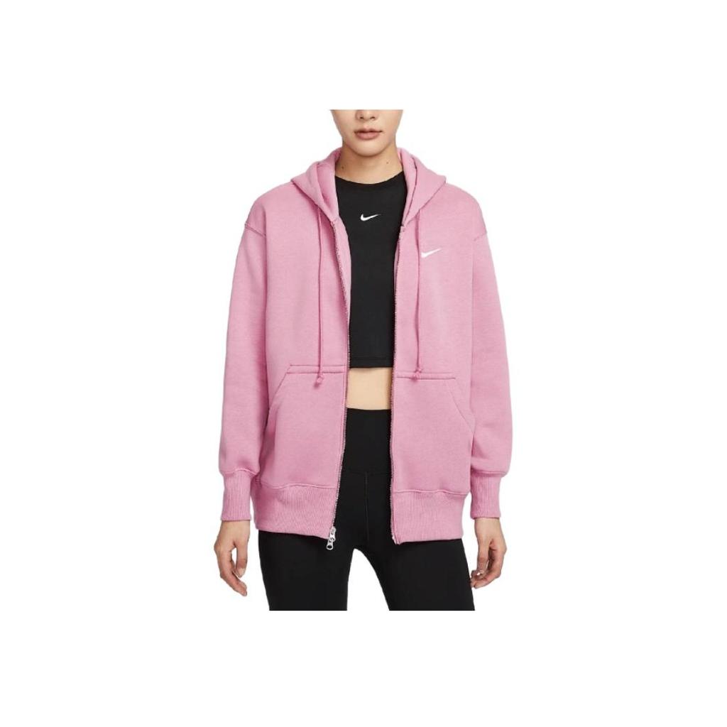 Nike Спортивная одежда Phoenix Fleece Comfort Zip-Up Hoodie Женская верхняя одежда Element-Pink Sail DQ5759-699