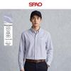 Мужская рубашка SPAO в американском стиле, оксфорд, в полоску, с длинным рукавом