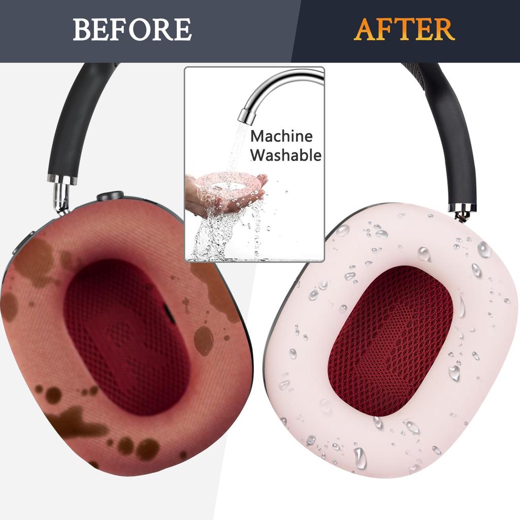 SOULWIT Комплект для замены и ремонта для AirPods включает сетчатую тканевую накладку на дугу, защитный аксессуар из ТПУ и силиконовые накладки для амбушюр и мягкий