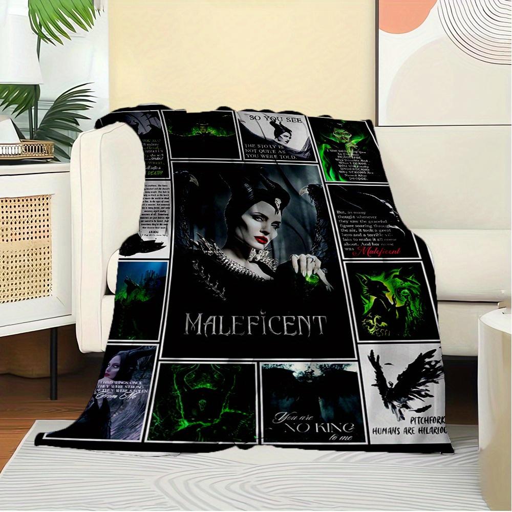 1pc Flannel Maleficent Poster - Perfect for Bedding Throw Blanket, Couch Cover, Gift Idea, Home Decor, Wall