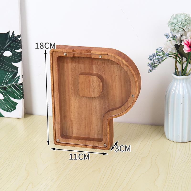 Деревянная и акриловая копилка для детей с алфавитом - прозрачный дизайн животных