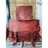 Vintage Leather Bag Men's Messenger Shoulder Laptop Briefcase Handmade Leather Bag ( Free Gift Sling Brown Bag Size - 9 X 7 X 3 In )