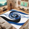 Hamburger SV Football Print Crystal Velvet Rug, Comfortable Water Absorbent Non Slip Indoor Floor Carpet