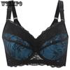 Women's Full Figure Lightly Lined Underwire Lace Bra 34 36 38 40 42 44 46 48 B C D E
