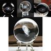 Elegant Crystal Ball Globe Galaxy Miniatures 3d Laser Engraved Glass Sphere 60mm For Timeless Home Decor