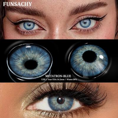 Funsachy модные линзы цветные контактные линзы 2 шт. для глаз голубые глаза контактные линзы Natrual colorcon контактные линзы