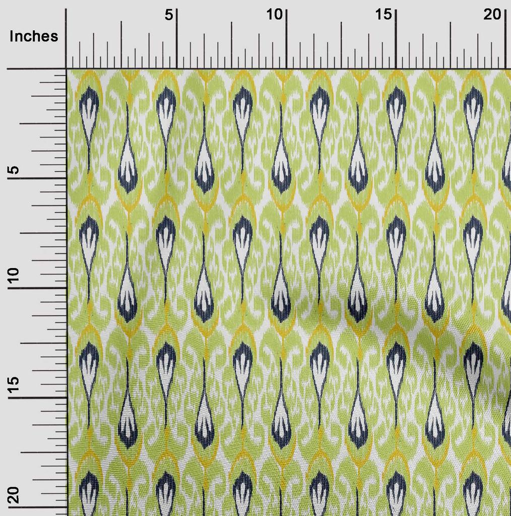 oneOone Хлопковая гибкая ткань Ткань для рукоделия с принтом икат в этническом стиле BTY шириной 40 дюймов