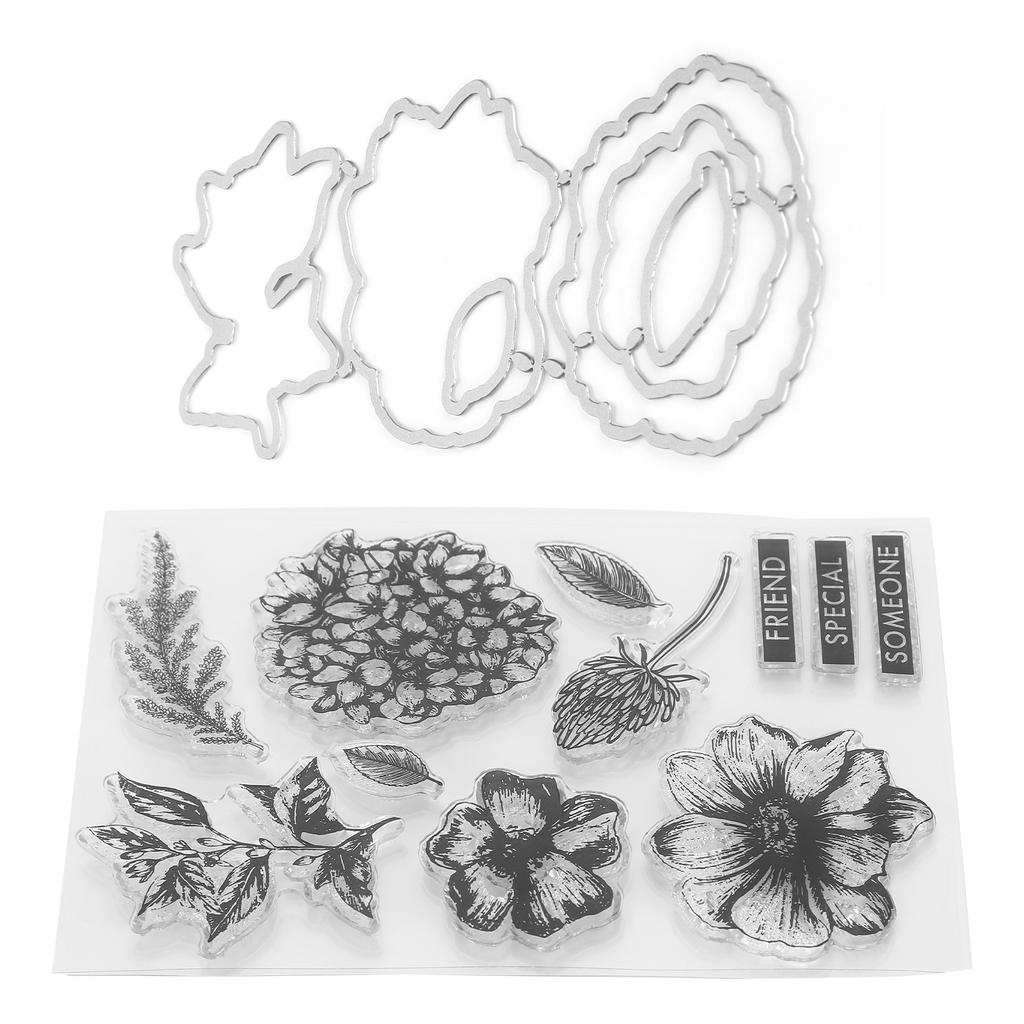  Узор с цветком Прозрачная печать Изготовление открыток для скрапбукинга Украшение фотоальбома