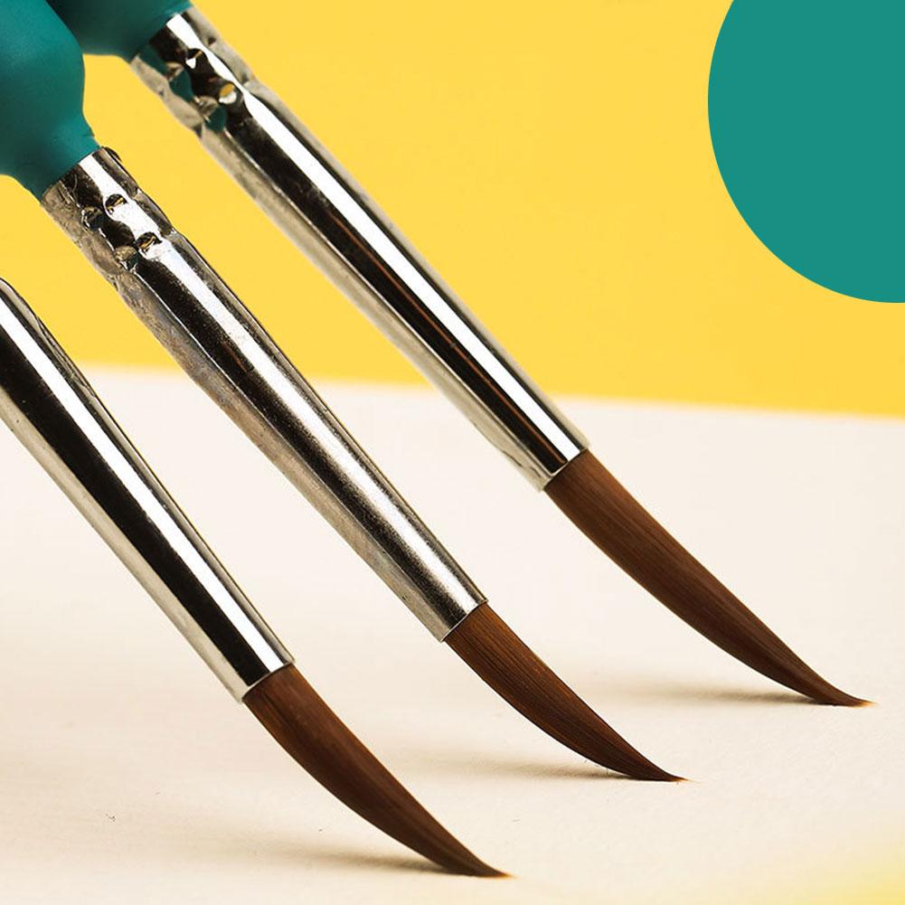 11Pcs Miniature Wolf Hair Paint Brush Art Painting Brushes Artistic Watercolor Brush Oil Painting Brush Drawing Hand Painted