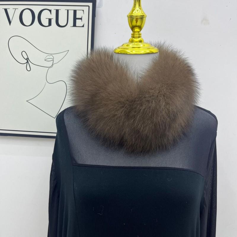 Real Fox Fur Neck Warmer Women Winter Scarf Thick Handmade Magnetic Street Style