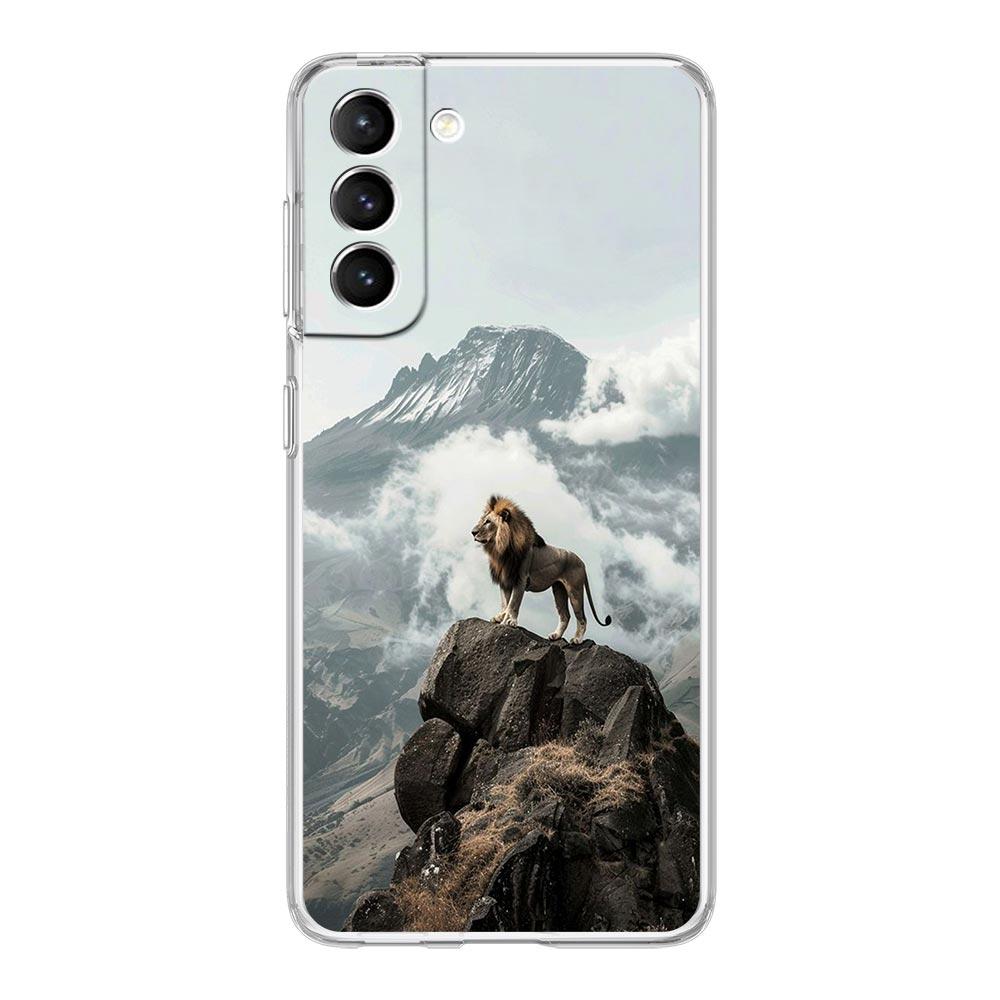 Phone Case For Samsung Galaxy S25 S24 S23 FE S22 Ultra S20 S21 5G S10 S9 Plus S10E S8 Soft Clear Cover Lion Alpha Male Cub