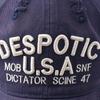 New ripped letter baseball cap retro pure cotton spring and autumn versatile sunshade old embroidered cap