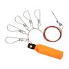 Live Fish Lock with Foam Float Stick Steel Wire Fishing Lock Buckle Fish Stringer Kit for Outdoor