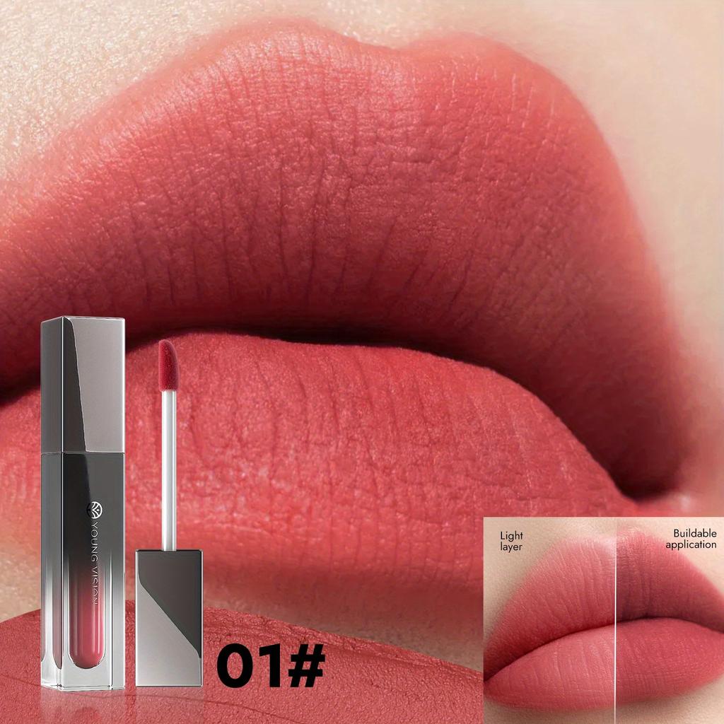 YOUNG VISION Матовый крем для губ 4-в-1: Водостойкий, Стойкий, Многофункциональный в 6 цветах