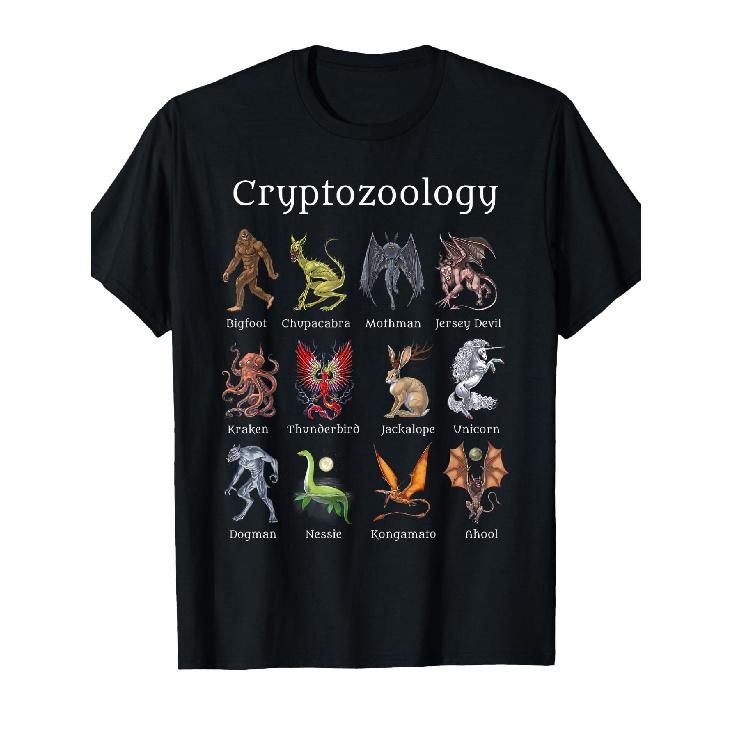 Cryptozoology Cryptid Creatures Fantasy Mythical Monsters T-Shirt