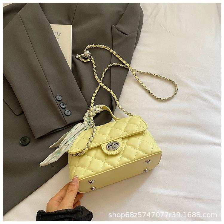 Fashion Xiaoxiangfeng Bag Women's 2025 Summer New Diamond Chain Bag Niche Design Simple Shoulder Messenger Bag
