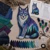 Northern Lights Aurora Animal Quilt Kit Handmade Forest Animal Applique Kit  for Beginners