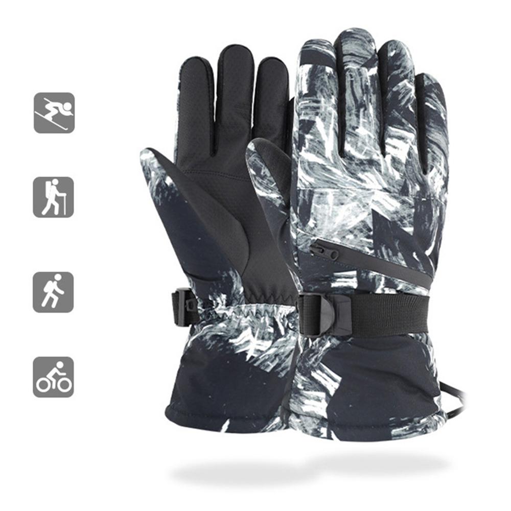 Snow Ski Gloves Waterproof & Windproof Winter Gloves Thermal Gloves Outdoor Warm Mittens Warm Touch Screen Gloves Full-Finger Mittens Cold Weather
