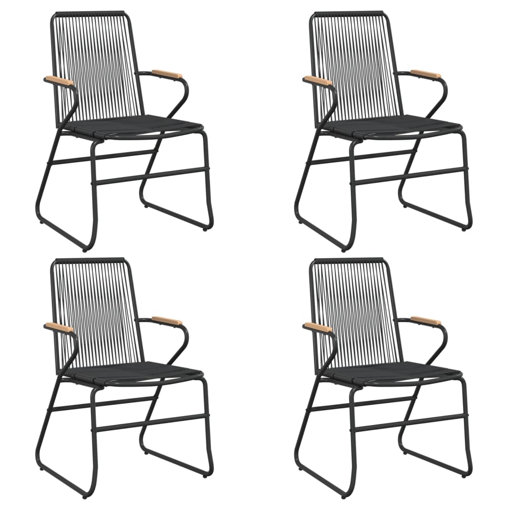 Vidaxl 5-Częściowy Zestaw Mebli Ogrodowych, Czarny, Rattan Pvc