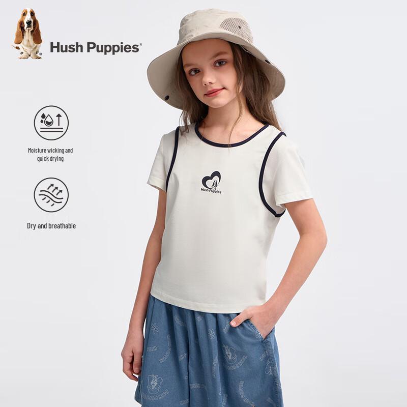 Девочковая футболка Hush Puppies с коротким рукавом, быстросохнущая
