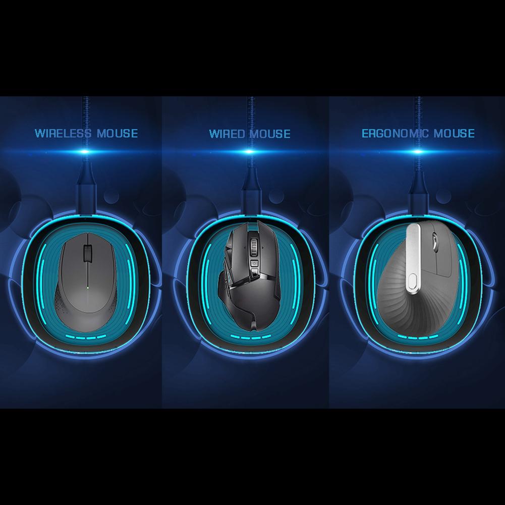 Необнаружимая мышь Jiggler, автоматическая компьютерная мышь, RGB подсветка, мышь с таймером включения/выключения для компьютера