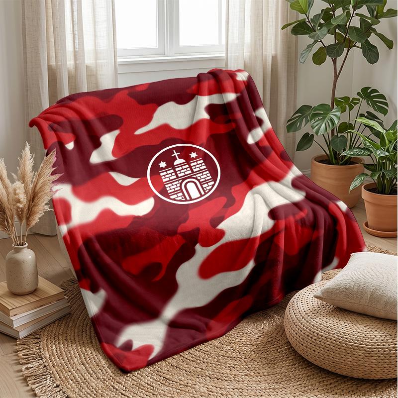 FC St. Pauli Football Print Flannel Blanket, Soft Warm Lightweight Throw Blanket for Sofa Bed Camping