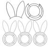 Easter wreath frame Easter bunny egg and turnip shaped wreath frame for Easter DIY crafts, Easter  holiday hanging decorations
