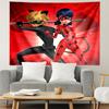 Ladybug Tapestry, Wall Hanging Tapestry, Pattern Tapestry for Dorm Bedroom Living Room Wall Art Photography Backdrop