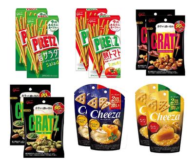 Ezaki Glico Glico Home Drinking Snack Assortment Set 1 bag Snacks Snacks Snacks Snacks Cheese Box [Эксклюзивно для Amazon.co.jp] (Крендельки, Краттс, Сыр)