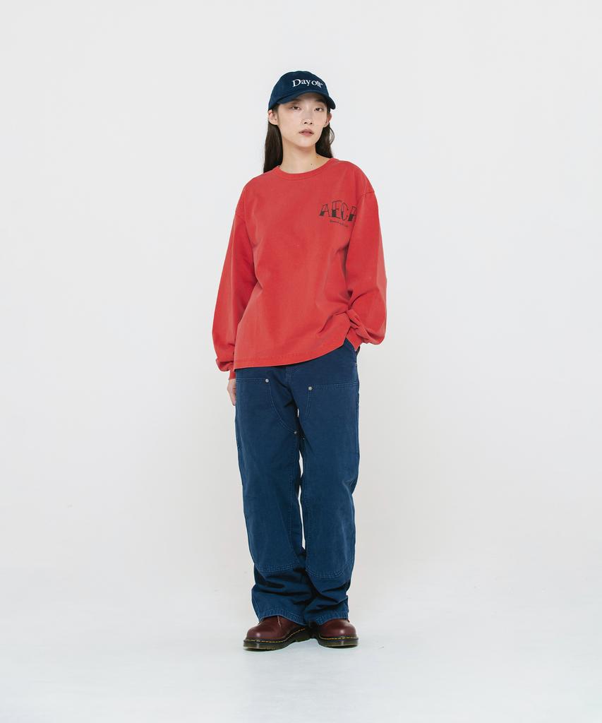 AECA Vintage Double Knee Pigment Pants-Navy