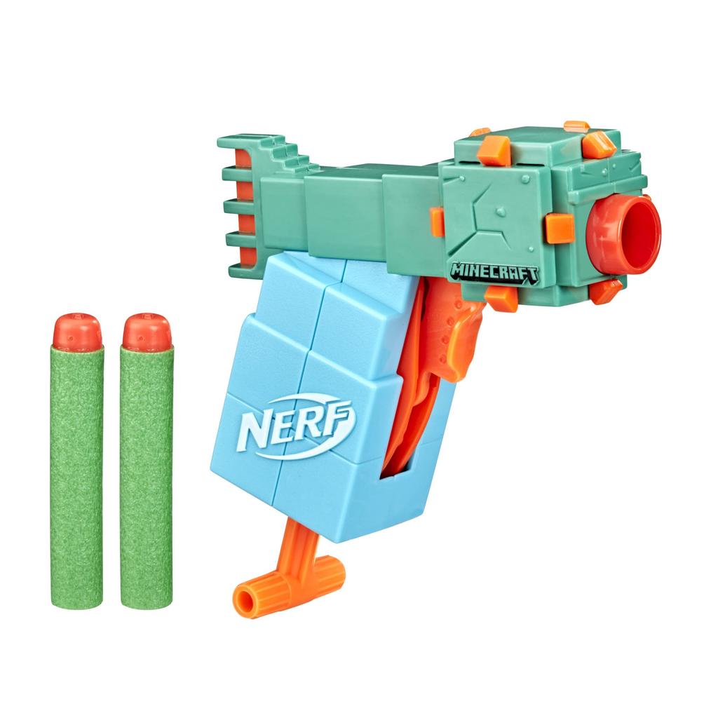 Hasbro Nerf Microshot Minecraft Guardian Mini Minecraft Guardian Mob 2 Официальный Nerf Elite включает в себя рукоятку воспламенения F4422 Оригинальный продукт Blaster,