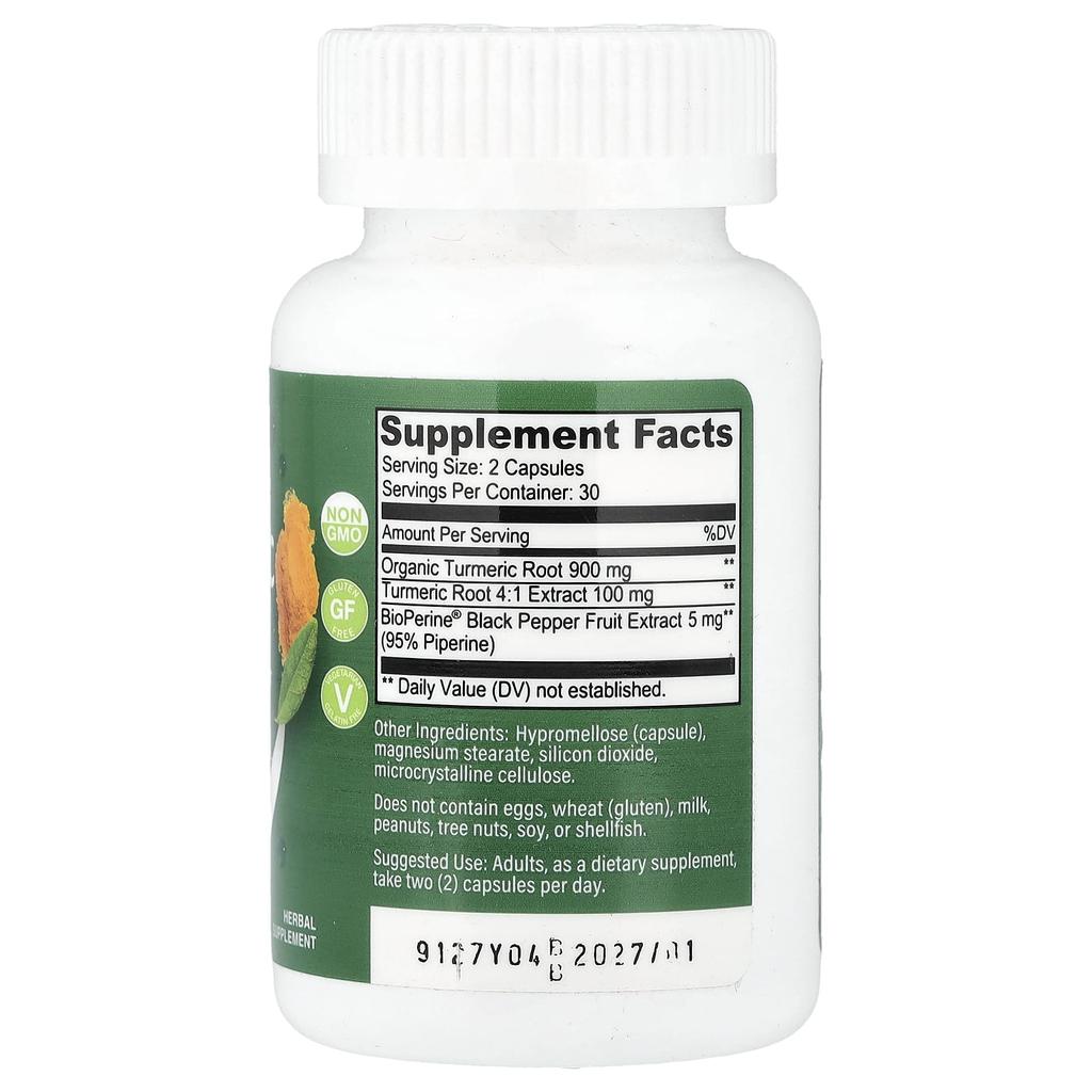 YumVs, Куркума с Биоперином®, 60 капсул