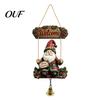 Cute Faceless Gnome Decor Wooden Door Hanger with Bell, Country Garden Welcome Sign Welcoming Gift for Gardeners Swing Wall Plaque, Farmhouse Hanging