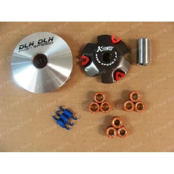 DLH High Performance Variator Kit with Roller Weights Drive Pulley for GY6 50cc 139QMB 139QMA DIO50 AF18 AF28 ZX34 Scooter ATV