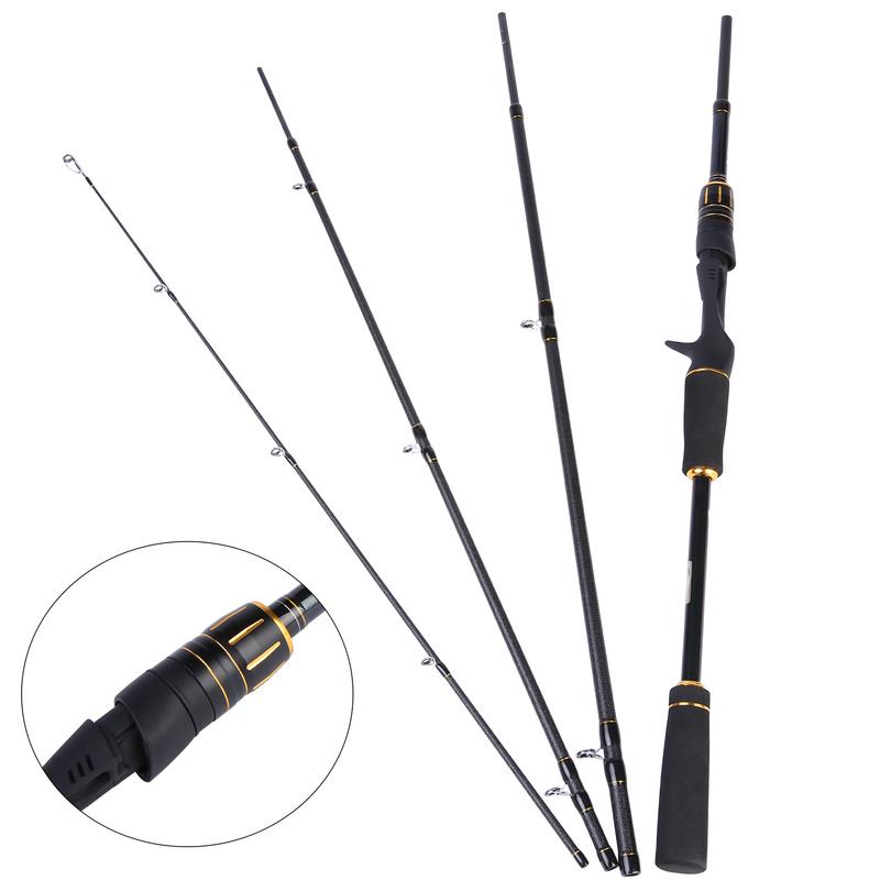 Fishing Rod Baitcasting Fishing Pole Protable Ultra- Lightweight for Big Fish Freshwater Saltwater
