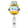 1pc acrylic cartoon flash easy-to-pull buckle rotating ID buckle Staff telescopic badge