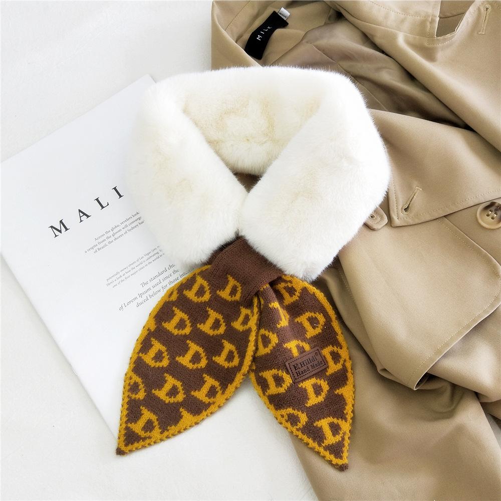 Новый шарф женский прекрасный осенне-зимний открытый теплый холодостойкий шарф защита шеи шерстяной воротник