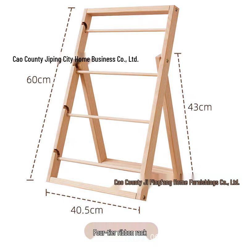 Solid Wood Ribbon and Yarn Storage Rack - Home DIY Display for Ribbon Spools In Art Areas