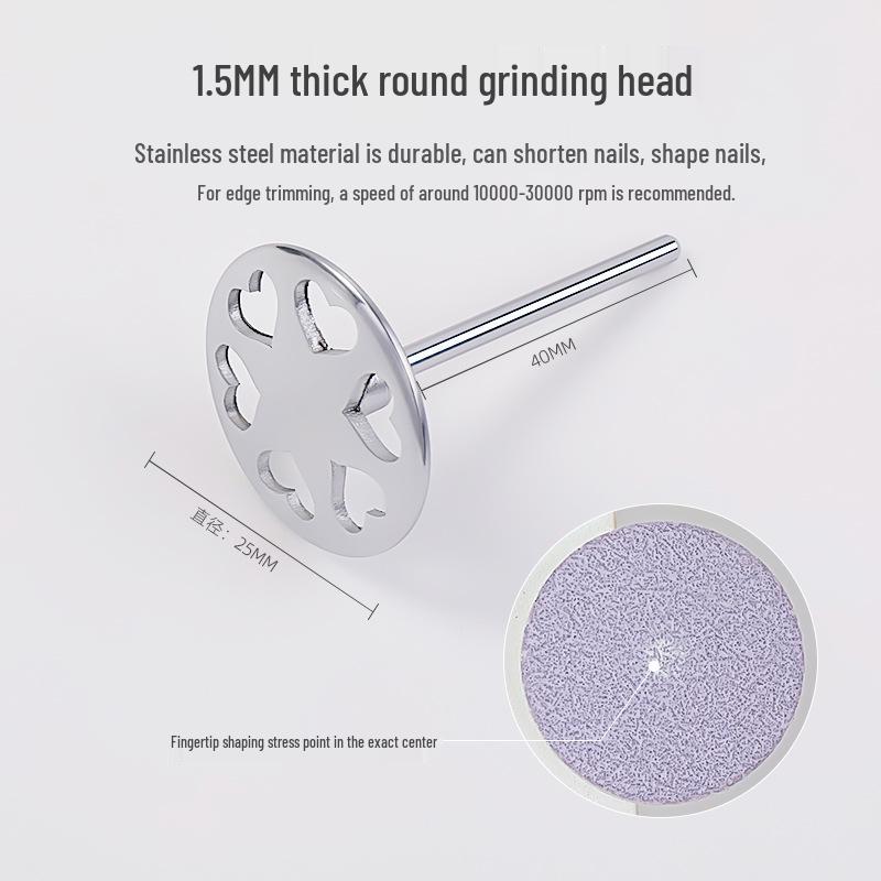 UFO Disc Grinding Head for Hollow Heart Manicure - Russian Pre-Treatment Nail Art Tool