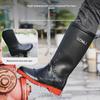 Men's Waterproof Rubber Construction Boots - Mid & High Tube Protective Rain Shoes