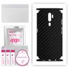 apgo Protective Skin Sticker for the Back+sides Compatible with Oppo A5 (2020), Full Wrap Film, Foil, Vinyl - Pattern Carbon Black