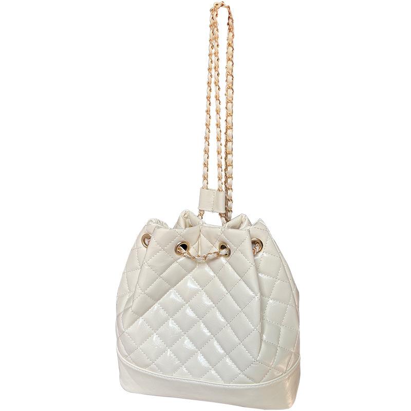 Новая повседневная сумка-ведро с завязками на цепочке и бриллиантами, легкая роскошная сумка-рюкзак в стиле Xiaoxiang, сумка на плечо