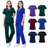 Stretch Quick-drying Surgical Gown Hospital Nurse's Suit Beauty Salon Work Clothes V-neck Split Hand-washing Gown