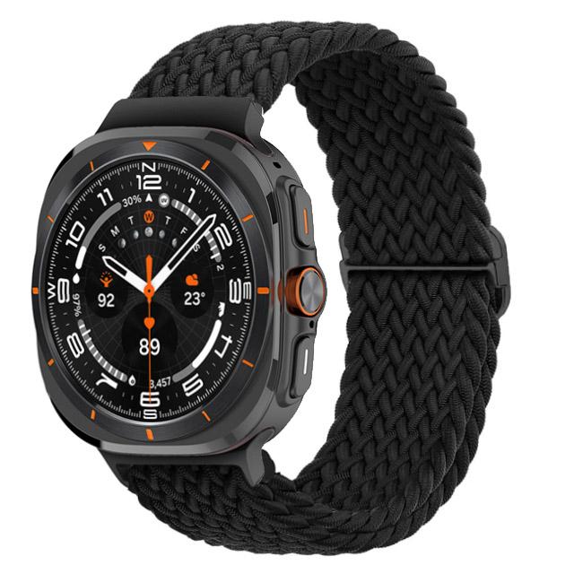 For Samsung Galaxy Watch 7 Ultra Band 47mm accessories Adjustable Braided Solo Loop Nylon bracelet Galaxy watch Ultra Strap 47mm